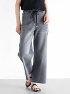 【ヴァン/Vin】のドロストストレッチデニムワイドパンツ 人気、トレンドファッション・服の通販 founy(ファニー) ファッション Fashion レディースファッション Fashion for Women パンツ Pants & Trousers ストレッチ Stretch, Stretchy Fabric デニム Denim, Jeans Material ワイド Wide, Wide Fit thumbnail ブラック|ID: prp329100004831327 ipo3291000000035175912