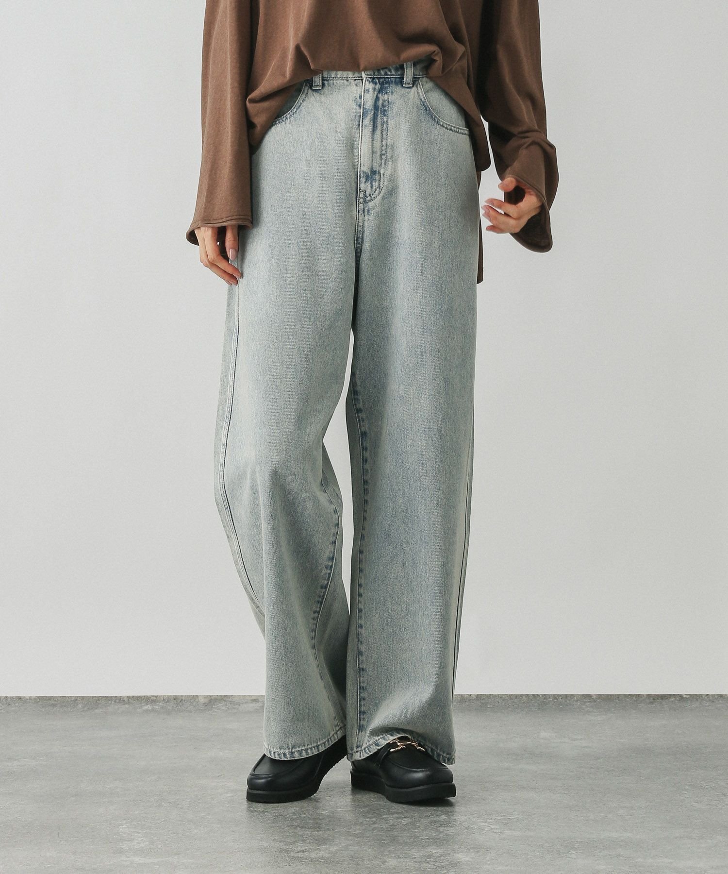 【グローバルワーク/GLOBAL WORK】のGOODデニムカラーバギーパンツ/498402 インテリア・キッズ・メンズ・レディースファッション・服の通販 founy(ファニー) 　ファッション　Fashion　レディースファッション　Fashion for Women　パンツ　Pants & Trousers　イエロー　Yellow　インディゴ　Indigo Denim　カットソー　Cut and Sewn Top　ケミカル　Chemical, Chemical Wash　シンプル　Simple, Minimal　ジャケット　Jacket, Outerwear　デニム　Denim, Jeans Material　ミックス　Mix, Mixed Style　人気　Popular, Best Seller　秋　Autumn　インディゴ80|ID: prp329100004831330 ipo3291000000035175946