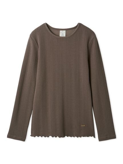 【ジェラート ピケ/gelato pique】のハートふくれジャガードロンT インテリア・キッズ・メンズ・レディースファッション・服の通販 founy(ファニー) 　ファッション　Fashion　レディースファッション　Fashion for Women　トップス・カットソー　Cut & Sew Tops　ロングTシャツ・Tシャツ　Longline T-Shirts & Tees　おすすめ　Recommended / Our Picks　インナー　Innerwear　カーディガン　Cardigan, Knitwear　シンプル　Simple, Minimal　ストレッチ　Stretch, Stretchy Fabric　スマート　Smart, Elegant　プレート　Plate, Dish　ボトム　Bottoms, Lower Wear　BRW[058]|ID: prp329100004831333 ipo3291000000035175975