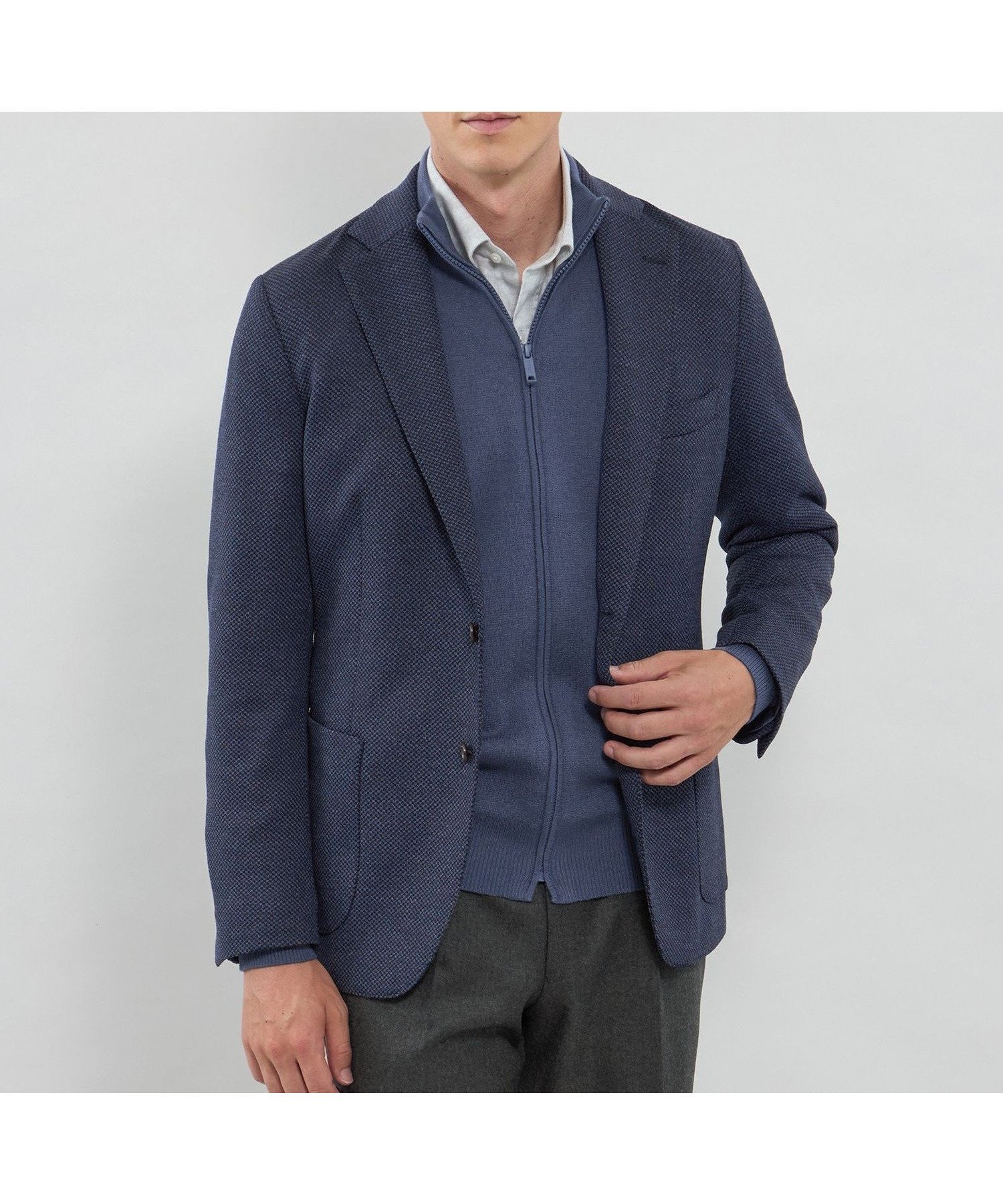 【マッキントッシュ ロンドン/MACKINTOSH LONDON / MEN】の【FLEX JERSEY】ハニカムジャージージャケット インテリア・キッズ・メンズ・レディースファッション・服の通販 founy(ファニー) 　ファッション　Fashion　メンズファッション　Fashion for Men　ジャケット　Jacket, Outerwear　リラックス　Relax, Relaxed Fit　冬　Winter / This Winter　春　Spring　秋　Autumn　ネイビー|ID: prp329100004831343 ipo3291000000035176095