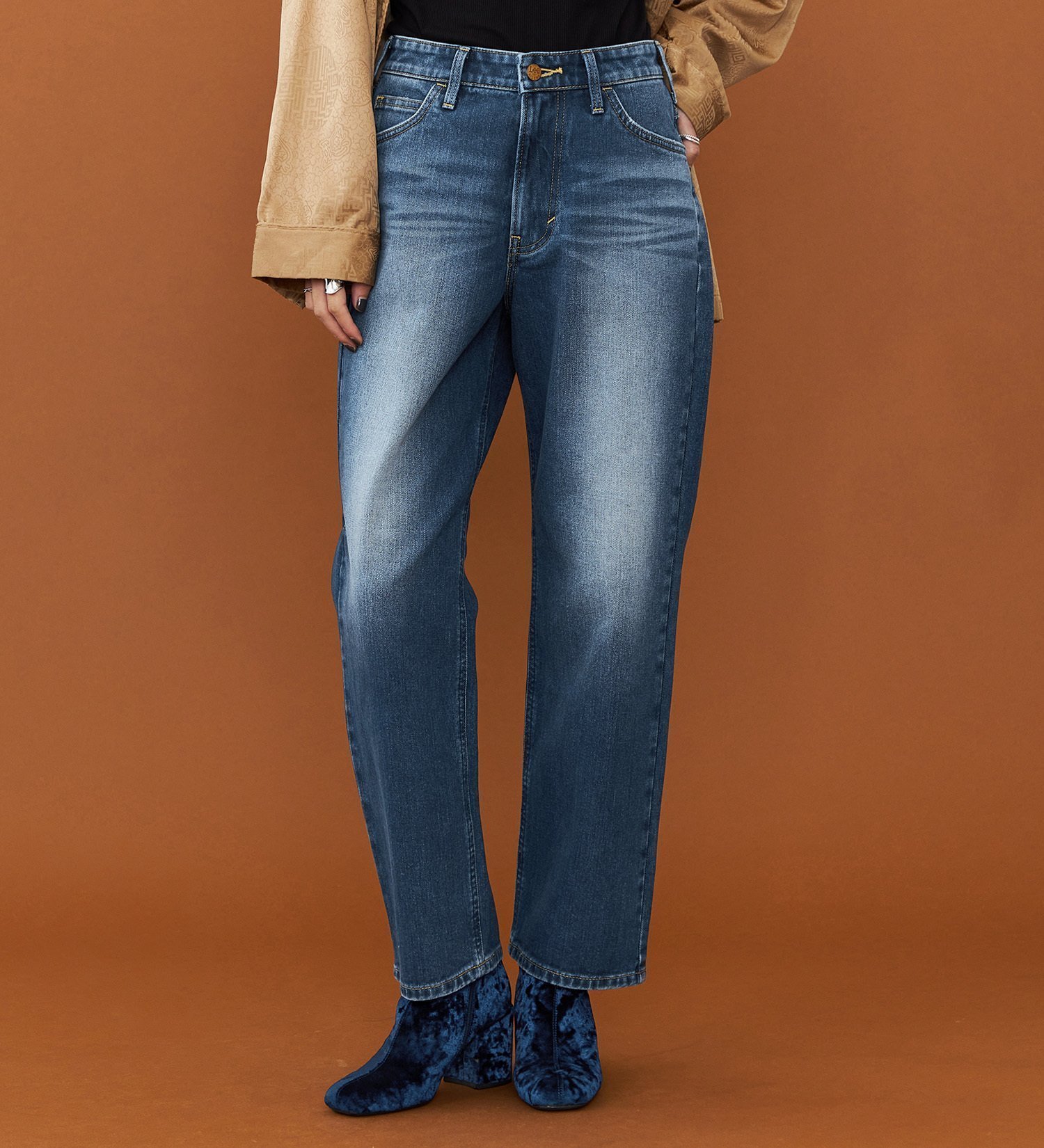 【エドウイン オンライン モール/EDWIN ONLINE MALL】のリニューアル Lee BABE ストレッチ/ストレートデニムパンツ 【豊富なサイズ展開XXS-4L】 人気、トレンドファッション・服の通販 founy(ファニー) 　ファッション　Fashion　レディースファッション　Fashion for Women　パンツ　Pants & Trousers　デニムパンツ・ジーンズ・美脚デニム　Denim Jeans & Pants　アンクル　Ankle-Length Design　シンプル　Simple, Minimal　ストレッチ　Stretch, Stretchy Fabric　ストレート　Straight, Straight Cut　テーパード　Tapered, Tapered Pants　デニム　Denim, Jeans Material　ロールアップ　Roll-Up, Cuffed Hem　 other-1|ID: prp329100004831344 ipo3291000000035176094