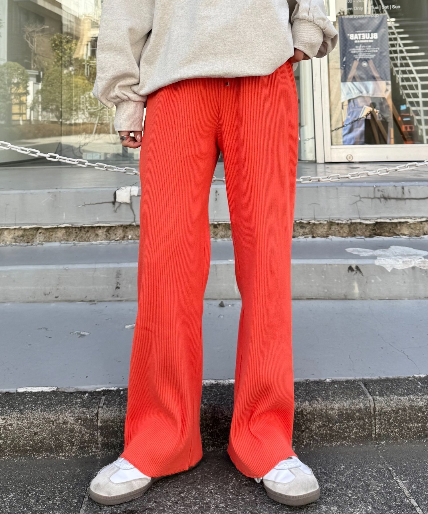 【チャオパニックティピー/CIAOPANIC TYPY】の【マイナス3キロ見え/低身長・高身長対応サイズ展開】すっきりシルエットリブパンツ インテリア・キッズ・メンズ・レディースファッション・服の通販 founy(ファニー) ファッション Fashion レディースファッション Fashion for Women パンツ Pants & Trousers カットソー Cut and Sewn Top シューズ Shoes, Footwear シンプル Simple, Minimal スウェット / スエット Sweatshirt, Sweatwear ストラップサンダル Strappy Sandals, Strap Sandals スニーカー Sneakers, Trainers バレエ Ballet, Ballet Style フレア Flare, Flared リラックス Relax, Relaxed Fit おすすめ Recommended / Our Picks レッド|ID: prp329100004831354 ipo3291000000035176187