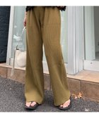 【チャオパニックティピー/CIAOPANIC TYPY】の【マイナス3キロ見え/低身長・高身長対応サイズ展開】すっきりシルエットリブパンツ カーキ|ID: prp329100004831354 ipo3291000000035176189