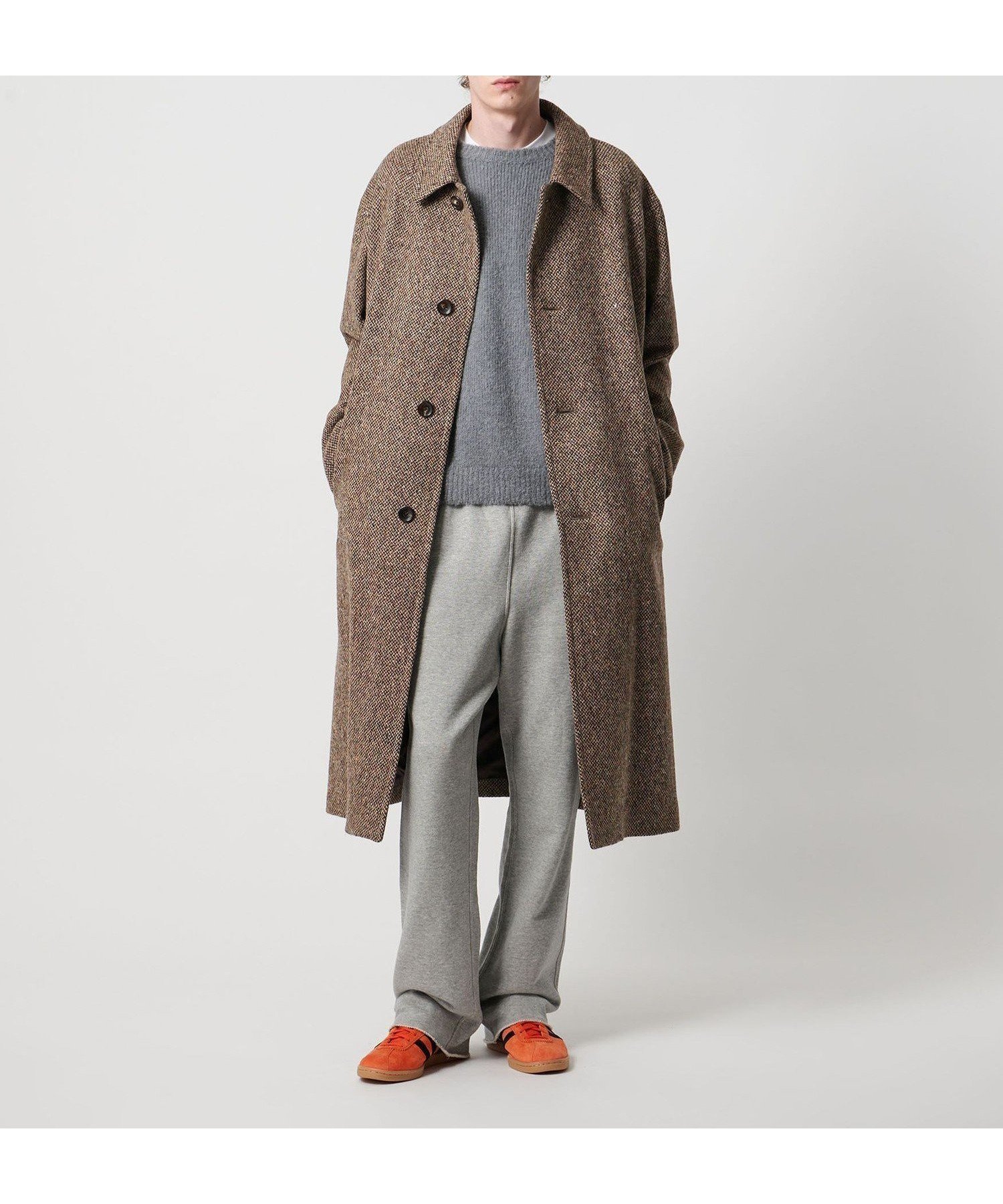 【ユナイテッドアローズ/UNITED ARROWS / MEN】のUNITED ARROWS SONS COL/NEP TWEED BAL COAT/バルマカーンコート インテリア・キッズ・メンズ・レディースファッション・服の通販 founy(ファニー) ファッション Fashion メンズファッション Fashion for Men アウター Men's Coats Outerwear エレガント 上品 Elegant クラシック Classic, Timeless Style ジャケット Jacket, Outerwear スウェット / スエット Sweatshirt, Sweatwear セットアップ Set-Up, Coordinated Outfit ツイード Twill, Twill Weave ネップ Nepp, Slub Yarn モダン Modern, Contemporary ロング Long, Long-Length MD.BROWN|ID: prp329100004831357 ipo3291000000035176202