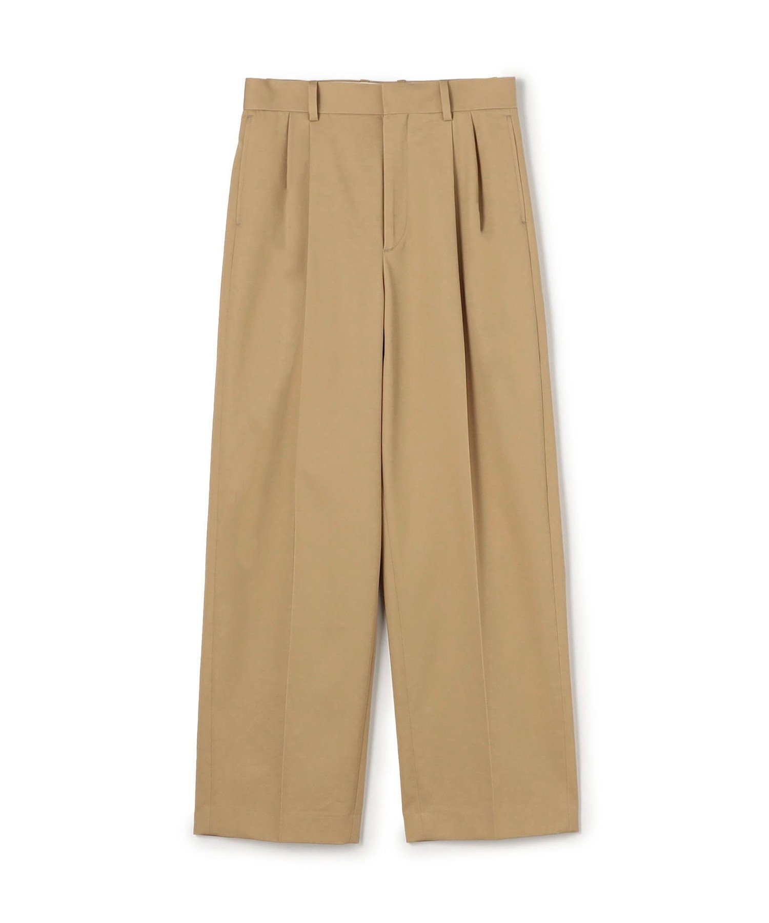 【トゥモローランド/TOMORROWLAND】のコットンチノ タックストレートパンツ 人気、トレンドファッション・服の通販 founy(ファニー) 　ファッション　Fashion　レディースファッション　Fashion for Women　パンツ　Pants & Trousers　ストレート　Straight, Straight Cut　センター　Center, Center Line　フロント　Front, Front Design　ベーシック　Basic, Essential　リラックス　Relax, Relaxed Fit　 other-1|ID: prp329100004831363 ipo3291000000035176225