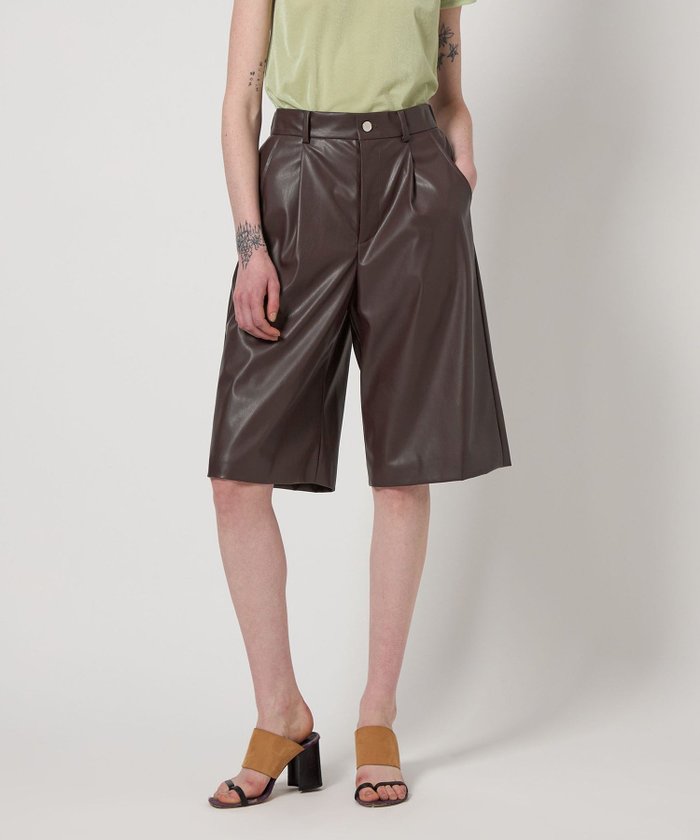 【ユナイテッドアローズ/UNITED ARROWS】のAEWEN MATOPH レザーライク ハーフパンツ インテリア・キッズ・メンズ・レディースファッション・服の通販 founy(ファニー) https://founy.com/ ファッション Fashion レディースファッション Fashion for Women パンツ Pants & Trousers ショートパンツ・ハーフパンツ High-Waisted & Relaxed Shorts おすすめ Recommended / Our Picks ハーフ Half, Half-Length フィット Fit, Slim Fit ポケット Pocket, Pocket Detail エレガント 上品 Elegant |ID: prp329100004831366 ipo3291000000035176247