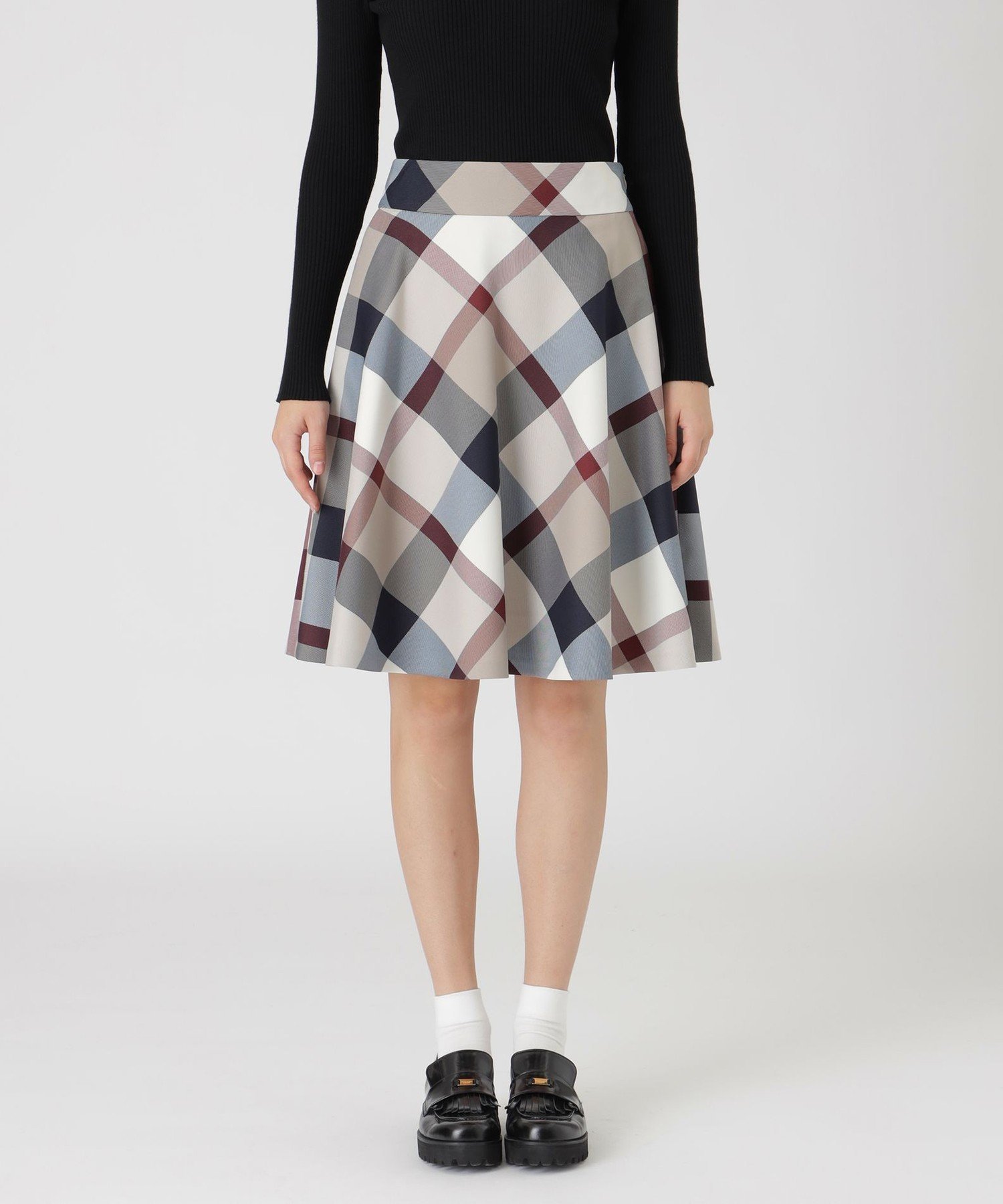 【ブルーレーベル クレストブリッジ/BLUE LABEL CRESTBRIDGE】の【一部店舗限定】クレストブリッジチェックフレアスカート インテリア・キッズ・メンズ・レディースファッション・服の通販 founy(ファニー) 　ファッション　Fashion　レディースファッション　Fashion for Women　スカート　Skirts　Aライン・フレアスカート　A-Line & Flared Skirts　フレア　Flare, Flared　ベージュB|ID: prp329100004831373 ipo3291000000035176294