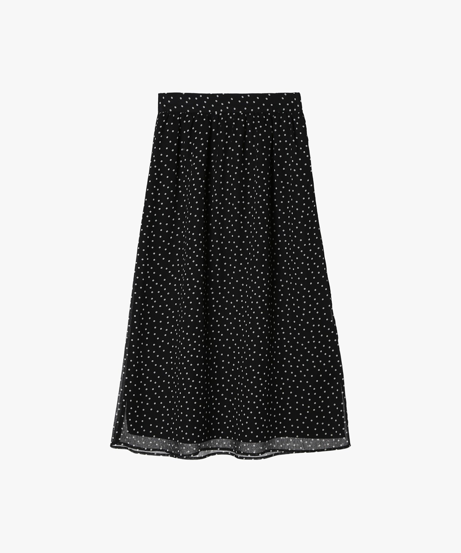 【アニエスベー ファム/agnes b. FEMME】のドットプリント ヨウリュウ スカート インテリア・キッズ・メンズ・レディースファッション・服の通販 founy(ファニー) 　ファッション　Fashion　レディースファッション　Fashion for Women　スカート　Skirts　シアー　Sheer, See-Through　ドット　Polka Dot, Dot Pattern　プリント　Print, Printed Pattern　ブラック|ID: prp329100004831376 ipo3291000000035176298