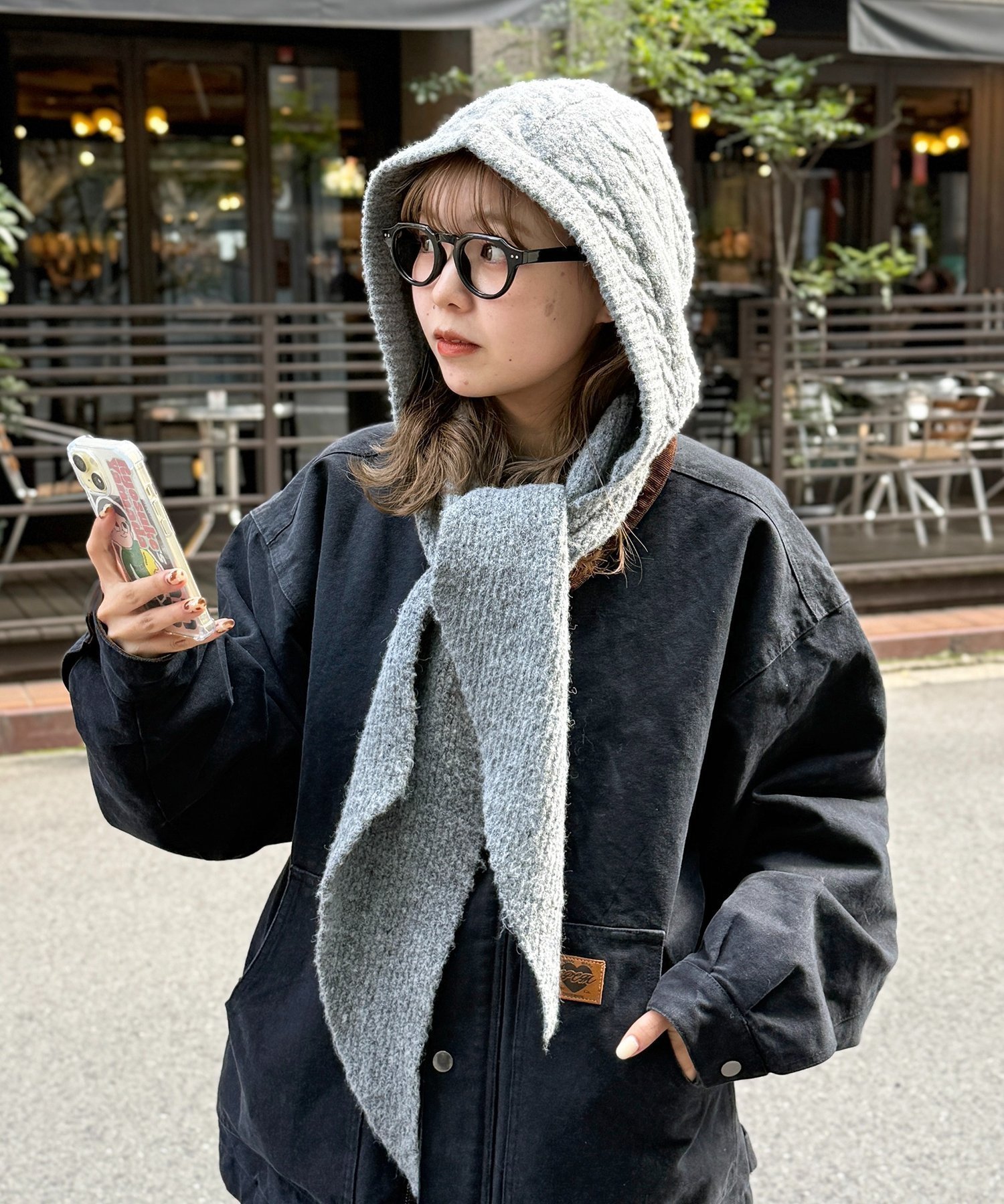 【シーピーシーエム/CPCM】のフード付きニットマフラー インテリア・キッズ・メンズ・レディースファッション・服の通販 founy(ファニー) ファッション Fashion レディースファッション Fashion for Women トップス・カットソー Cut & Sew Tops ニット Knit Tops & Sweaters マフラー・スヌード / 冬小物の定番 Scarves & Mufflers アウトドア Outdoor Clothing シンプル Simple, Minimal スウェット / スエット Sweatshirt, Sweatwear スニーカー Sneakers, Trainers デニム Denim, Jeans Material 防寒 Cold Protection, Winter-Ready マフラー Scarf, Muffler 冬 Winter / This Winter グレー|ID: prp329100004831382 ipo3291000000035176374