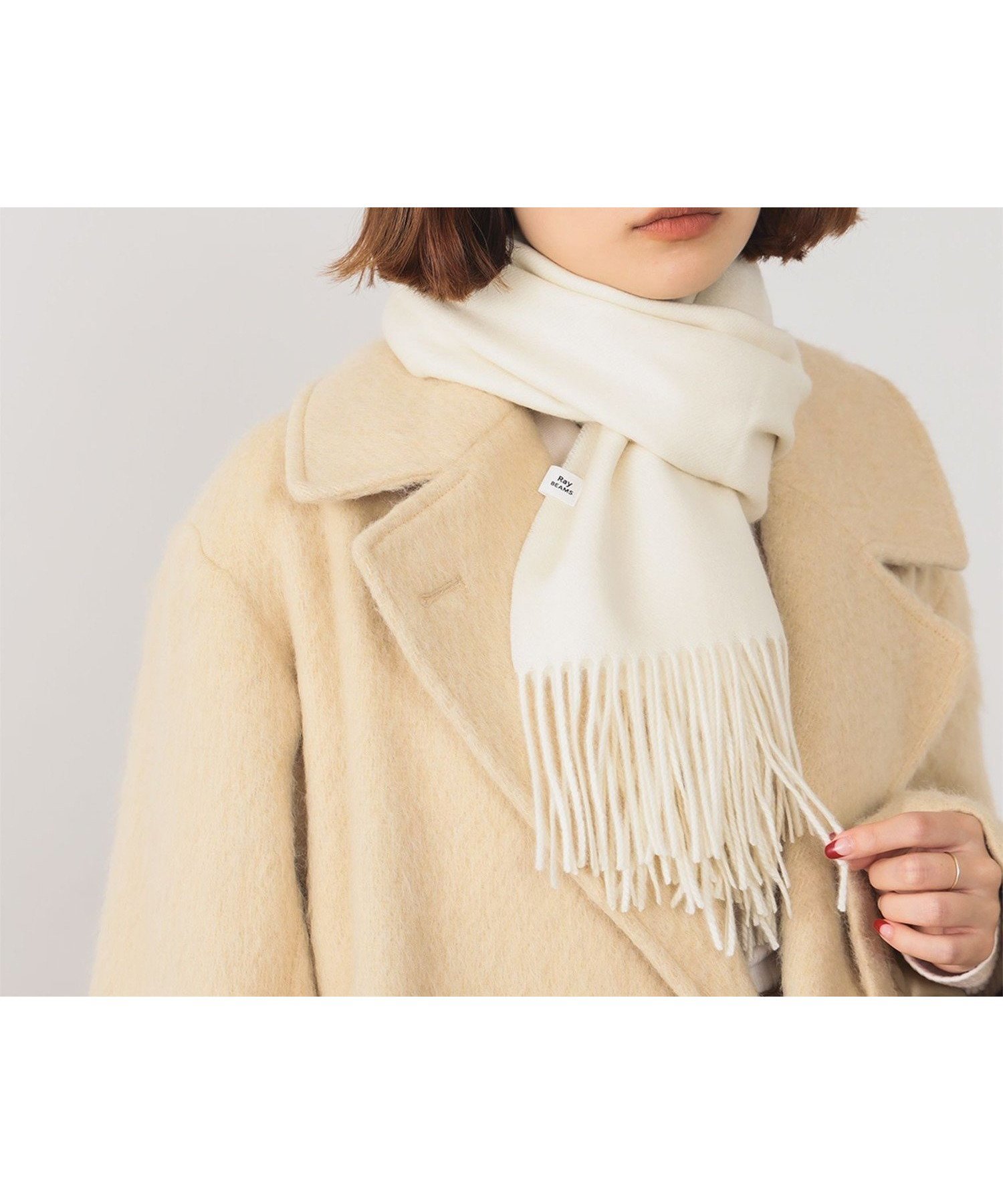 【ビームス ウイメン/BEAMS】のカシミヤ ストール 25AW インテリア・キッズ・メンズ・レディースファッション・服の通販 founy(ファニー) 　ファッション　Fashion　レディースファッション　Fashion for Women　2025年　2025　2025-2026秋冬・A/W　Autumn/Winter 2025–26 AW25–26　ストール　Stole, Wrap　エレガント 上品　Elegant　冬　Winter / This Winter　OFF WHITE|ID: prp329100004831383 ipo3291000000035176398