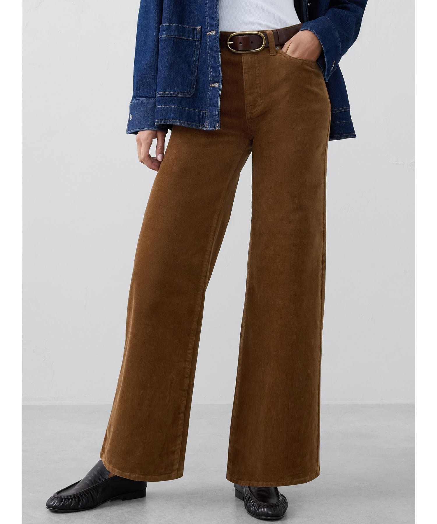 【バナナリパブリック ファクトリーストア/BANANA REPUBLIC FACTORY STORE】のBANANA REPUBLIC FACTORY STORE ワイドレッグ ハイライズ コーデュロイジーンズ インテリア・キッズ・メンズ・レディースファッション・服の通販 founy(ファニー) 　ファッション　Fashion　レディースファッション　Fashion for Women　コーデュロイ　Corduroy, Cord Fabric　ジーンズ　Jeans, Denim Pants　ハイライズ　High Rise, High Waist　バランス　Balance, Style Balance　リアル　Real, Realistic　ロング　Long, Long-Length　ワイド　Wide, Wide Fit　A/W・秋冬　Autumn/Winter　OXFORD_BROWN|ID: prp329100004831388 ipo3291000000035176445