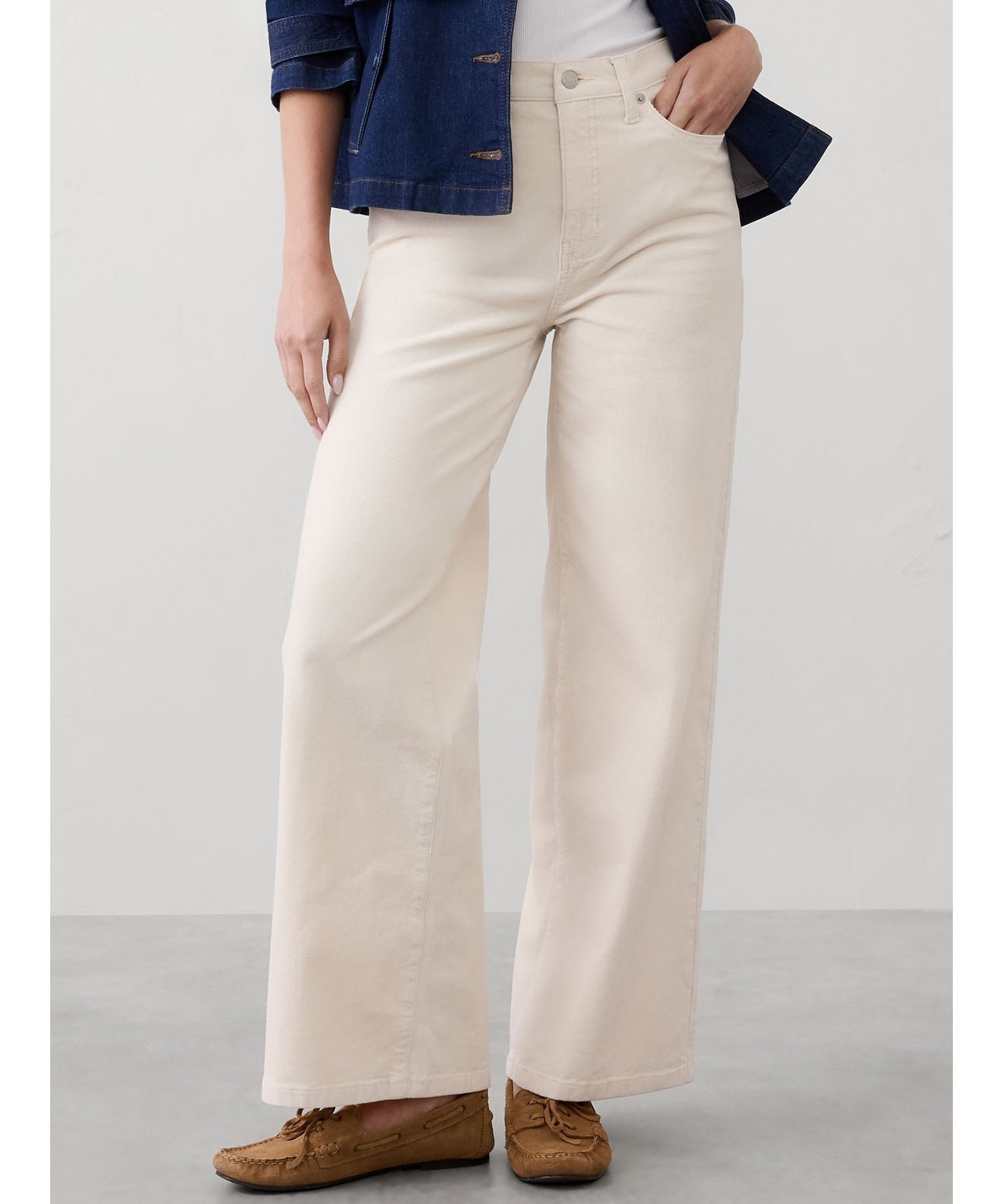 【バナナリパブリック ファクトリーストア/BANANA REPUBLIC FACTORY STORE】のBANANA REPUBLIC FACTORY STORE ワイドレッグ ハイライズ コーデュロイジーンズ インテリア・キッズ・メンズ・レディースファッション・服の通販 founy(ファニー) 　ファッション　Fashion　レディースファッション　Fashion for Women　コーデュロイ　Corduroy, Cord Fabric　ジーンズ　Jeans, Denim Pants　ハイライズ　High Rise, High Waist　バランス　Balance, Style Balance　リアル　Real, Realistic　ロング　Long, Long-Length　ワイド　Wide, Wide Fit　A/W・秋冬　Autumn/Winter　TRANSITION_CREAM|ID: prp329100004831388 ipo3291000000035176446