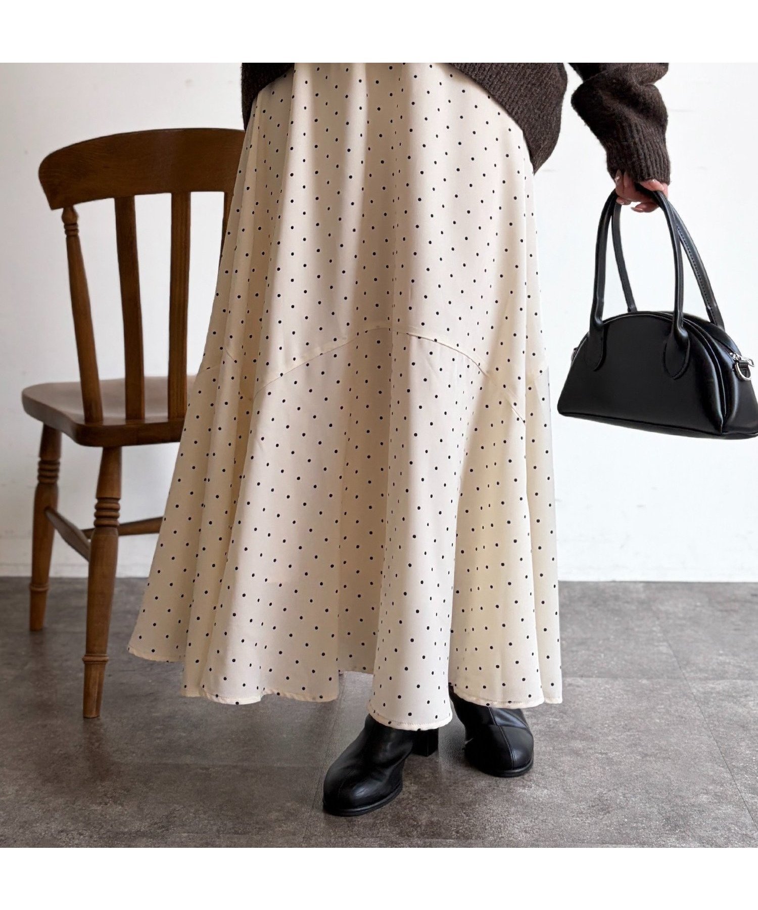 【シェトワ/Chez toi】のドットスカート インテリア・キッズ・メンズ・レディースファッション・服の通販 founy(ファニー) 　ファッション　Fashion　レディースファッション　Fashion for Women　スカート　Skirts　切替　Switching, Contrast Panel　シンプル　Simple, Minimal　ジャケット　Jacket, Outerwear　ドット　Polka Dot, Dot Pattern　再入荷　Restock / Back in Stock　おすすめ　Recommended / Our Picks　ホワイト|ID: prp329100004831398 ipo3291000000035176526