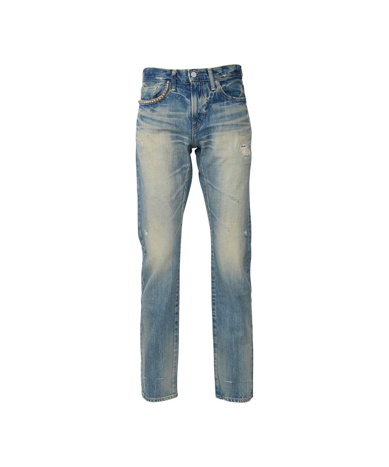 【ヒステリックグラマー/HYSTERIC GLAMOUR / MEN】のRW CLASH加工 スリムストレートデニムパンツ 人気、トレンドファッション・服の通販 founy(ファニー) 　ファッション　Fashion　メンズファッション　Fashion for Men　ボトムス　Bottoms　デニムパンツ・ジーンズ　Denim Pants　シンプル　Simple, Minimal　 other-1|ID: prp329100004831401 ipo3291000000035176536