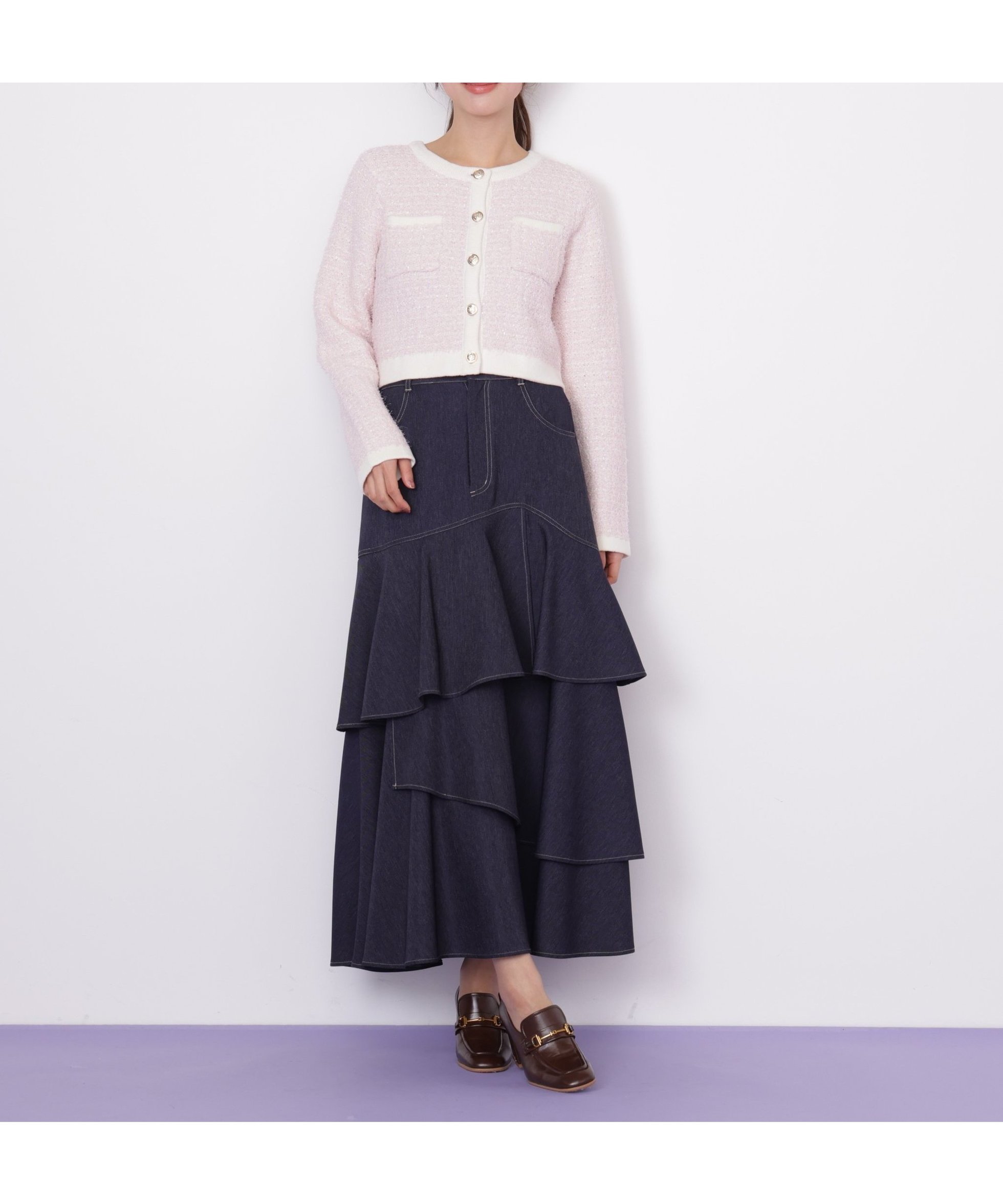 【ジルバイジルスチュアート/JILL by JILLSTUART】のアシメティアードスカート インテリア・キッズ・メンズ・レディースファッション・服の通販 founy(ファニー) 　ファッション　Fashion　レディースファッション　Fashion for Women　スカート　Skirts　ティアードスカート　Tiered Skirts　ストレッチ　Stretch, Stretchy Fabric　スマート　Smart, Elegant　ティアードスカート　Tiered Skirt, Flounced Skirt　デニム　Denim, Jeans Material　フィット　Fit, Slim Fit　インディゴ|ID: prp329100004831411 ipo3291000000035176617