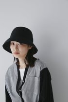 【ヒューマンウーマン/HUMAN WOMAN】のウォッシャブルハット 人気、トレンドファッション・服の通販 founy(ファニー) ファッション Fashion レディースファッション Fashion for Women 帽子 Hat, Headwear 洗える Machine Washable thumbnail ブラック|ID: prp329100004831415 ipo3291000000035176658