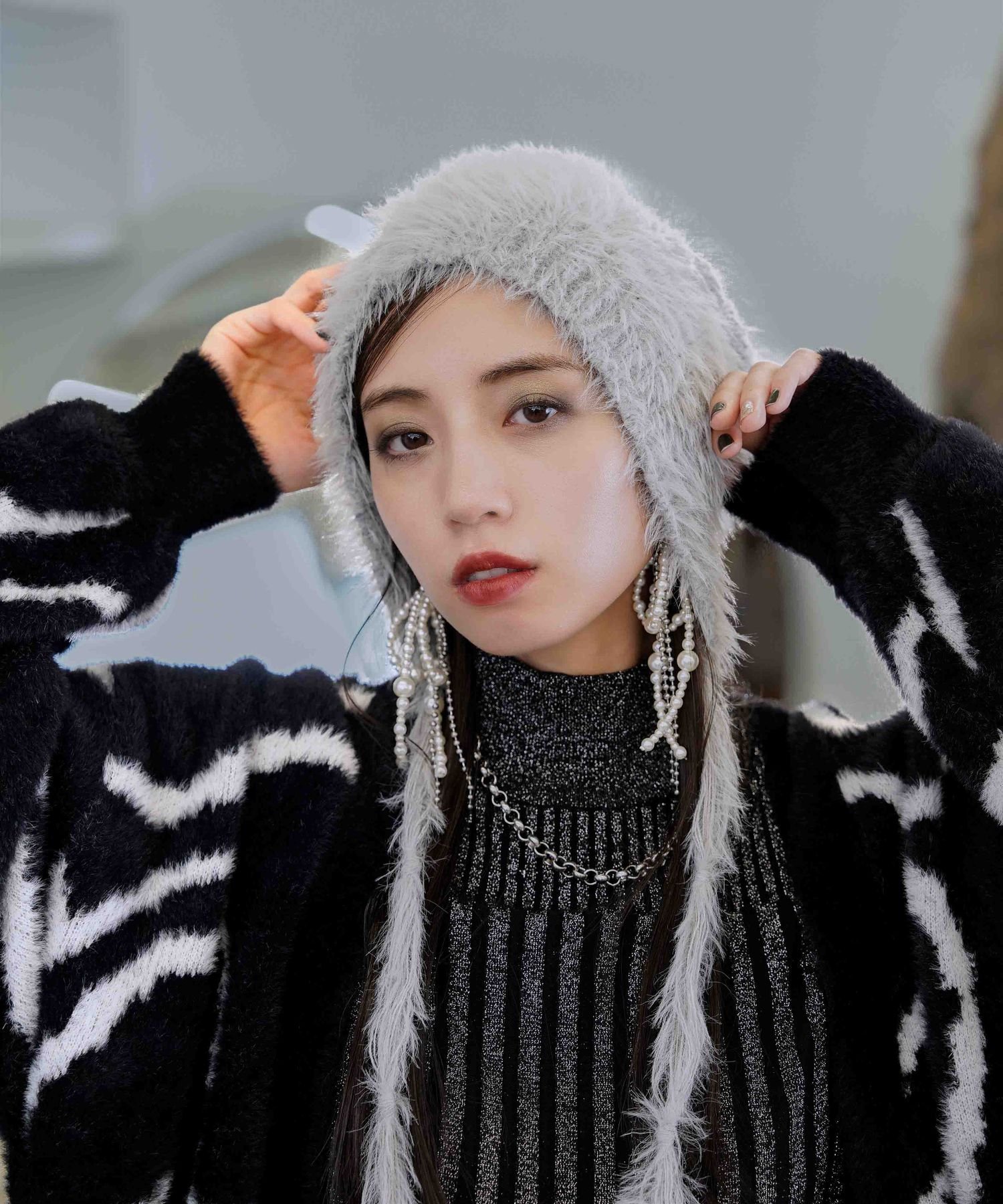 【ハレ/HARE】のシャギーニットキャップ 人気、トレンドファッション・服の通販 founy(ファニー) 　ファッション　Fashion　レディースファッション　Fashion for Women　トップス・カットソー　Cut & Sew Tops　ニット　Knit Tops & Sweaters　おすすめ　Recommended / Our Picks　キャップ　Cap, Baseball Cap　シンプル　Simple, Minimal　フィット　Fit, Slim Fit　フェミニン　Feminine, Girly　 other-1|ID: prp329100004831422 ipo3291000000035176709