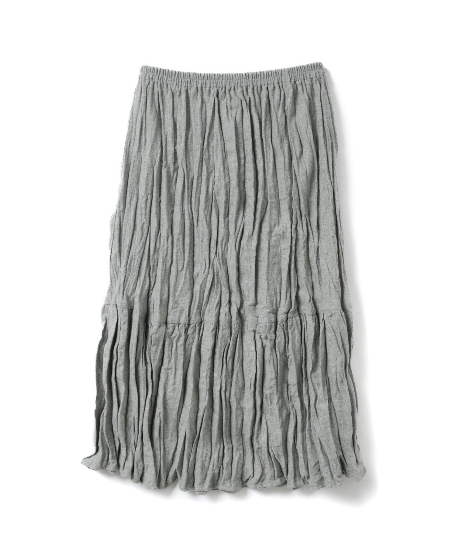 【マーコート/MARcourt】のmizuiro ind ウールブレンドティアードワッシャースカート インテリア・キッズ・メンズ・レディースファッション・服の通販 founy(ファニー) 　ファッション　Fashion　レディースファッション　Fashion for Women　スカート　Skirts　ウォーム　Warm Fabric　セットアップ　Set-Up, Coordinated Outfit　タイツ　Tights, Legwear　ポケット　Pocket, Pocket Detail　リラックス　Relax, Relaxed Fit　ルーズ　Loose, Oversized　ワイド　Wide, Wide Fit　ワッシャー　Washer, Crinkled Finish　無地　Plain, Solid Color　ライトグレー|ID: prp329100004831434 ipo3291000000035176828