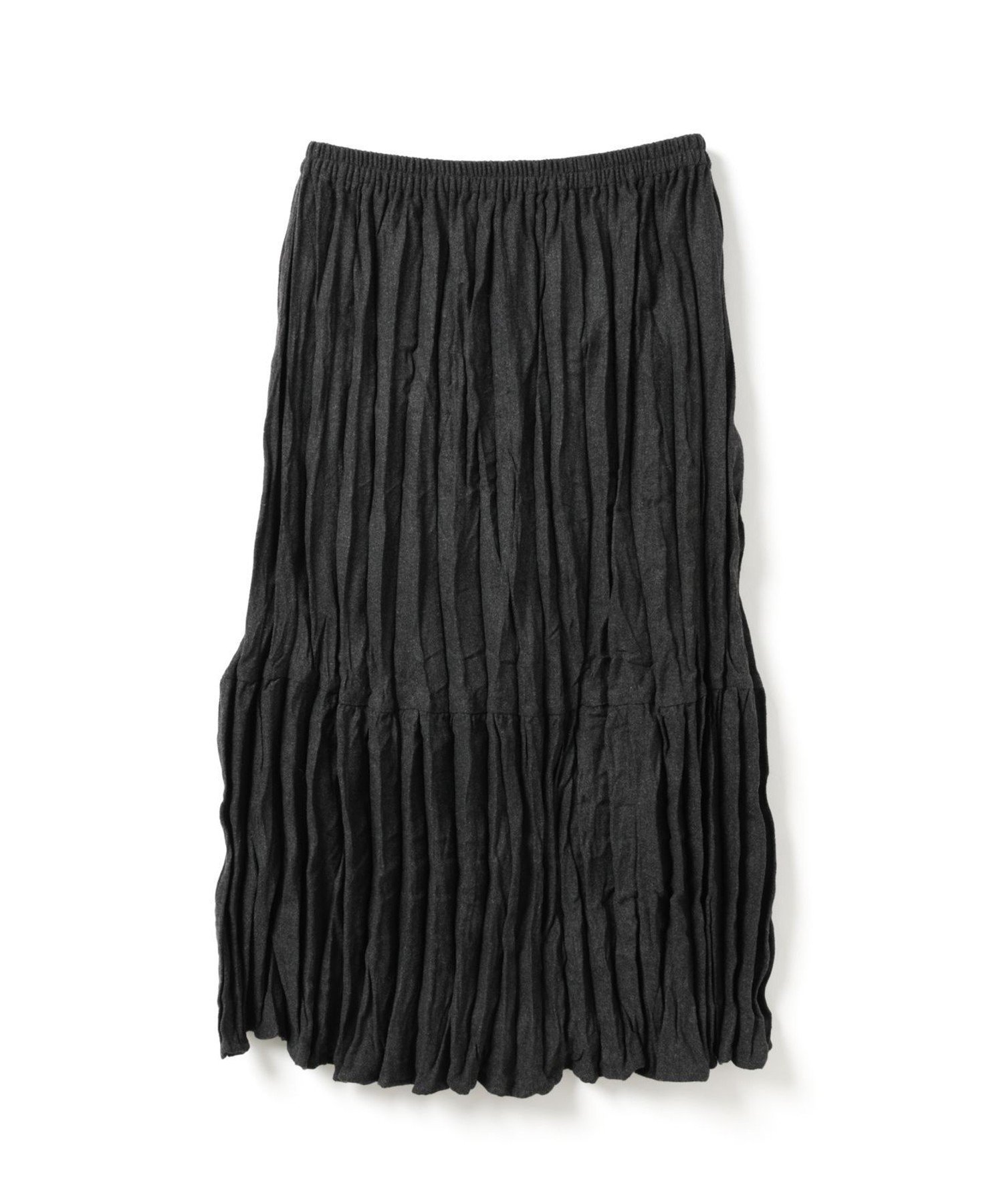 【マーコート/MARcourt】のmizuiro ind ウールブレンドティアードワッシャースカート インテリア・キッズ・メンズ・レディースファッション・服の通販 founy(ファニー) 　ファッション　Fashion　レディースファッション　Fashion for Women　スカート　Skirts　ウォーム　Warm Fabric　セットアップ　Set-Up, Coordinated Outfit　タイツ　Tights, Legwear　ポケット　Pocket, Pocket Detail　リラックス　Relax, Relaxed Fit　ルーズ　Loose, Oversized　ワイド　Wide, Wide Fit　ワッシャー　Washer, Crinkled Finish　無地　Plain, Solid Color　チャコールグレー|ID: prp329100004831434 ipo3291000000035176829