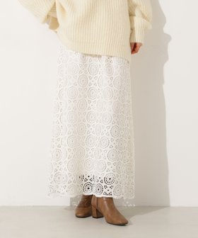 【エヌ ナチュラルビューティーベーシック/N.Natural Beauty basic】のヴィンテージライクレーススカート 人気、トレンドファッション・服の通販 founy(ファニー) ファッション Fashion レディースファッション Fashion for Women スカート Skirts ケミカル Chemical, Chemical Wash スウェット / スエット Sweatshirt, Sweatwear レース Lace, Lace Fabric |ID:prp329100004831450