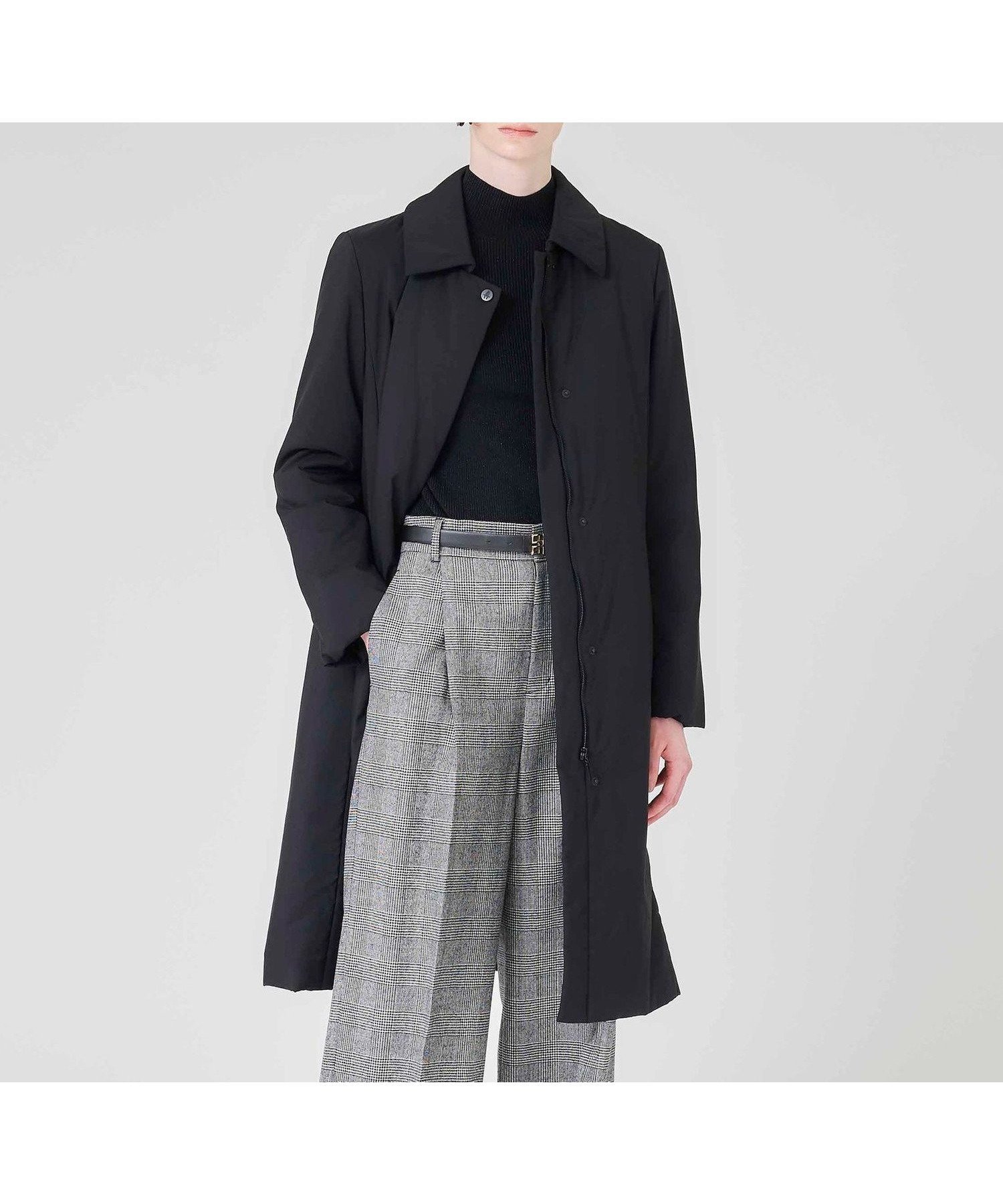 【ポール スチュアート/Paul Stuart】の【BLACK OF BLACKs/はっ水】ソフトタフタ コート インテリア・キッズ・メンズ・レディースファッション・服の通販 founy(ファニー) 　ファッション　Fashion　レディースファッション　Fashion for Women　アウター　Coat / Outerwear Collection　コート・ロングコート・ピーコート　Long Coats, Peacoats & More　エレガント 上品　Elegant　ストレッチ　Stretch, Stretchy Fabric　タフタ　Taffeta, Structured Fabric　ダウン　Down, Puffer　ドット　Polka Dot, Dot Pattern　ビジネス 仕事 通勤　Business / Work / Commuting　ブラック|ID: prp329100004831451 ipo3291000000035177004