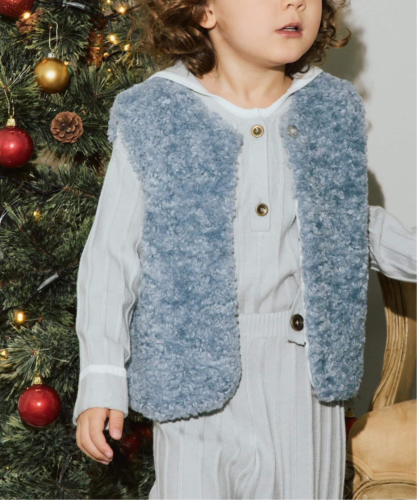 【イエナアンファン/IENA ENFANT / KIDS】のカーリングボアベスト baby-kids(70cm-140cm) インテリア・キッズ・メンズ・レディースファッション・服の通販 founy(ファニー) 　ファッション　Fashion　キッズファッション　Fashion for Kids　ベスト　Vest, Waistcoat　リアル　Real, Realistic　おすすめ　Recommended / Our Picks　サックスブルー B|ID: prp329100004831452 ipo3291000000035177009