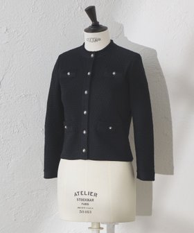 【アマカ/AMACA】の【ATELIER COLLECTION】ブークレージャカードニットジャケット 人気、トレンドファッション・服の通販 founy(ファニー) ファッション Fashion レディースファッション Fashion for Women アウター Coat / Outerwear Collection レディースジャケット・軽アウター Jackets コレクション Collection, Seasonal Line ジャカード／ジャガード Jacquard, Woven Pattern ジャケット Jacket, Outerwear ツイード Twill, Twill Weave バランス Balance, Style Balance パール Pearl, Pearl Accent フォーマル Formal, Dressy ポケット Pocket, Pocket Detail ワーク Workwear, Utility Style エレガント 上品 Elegant |ID:prp329100004831462
