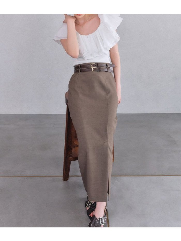 【リリーブラウン/Lily Brown】のダブルベルトタイトスカート インテリア・キッズ・メンズ・レディースファッション・服の通販 founy(ファニー) https://founy.com/ 雑誌掲載アイテム Magazine Picks & Fashion Features ファッション雑誌 Fashion Magazines ビジンヒャッカ 美人百花 クラッシィ CLASSY. ファッション Fashion レディースファッション Fashion for Women スカート Skirts ベルト&ウエストマーク Belts & Waist Accessories 7月号 July Issue 8月号 August Issue, Aug. Edition シンプル Simple, Minimal ストライプ Stripe, Striped Pattern ストレート Straight, Straight Cut スマート Smart, Elegant スリット Slit, Slit Detail トレンド Trend, Trending Now フロント Front, Front Design ベーシック Basic, Essential 雑誌 Magazine, Fashion Magazine |ID: prp329100004831475 ipo3291000000035244577