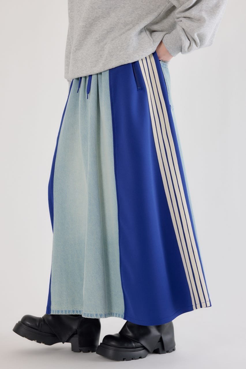 【ロデオクラウンズワイドボウル/RODEO CROWNS WIDE BOWL】のカスタムトラック デニムスカート インテリア・キッズ・メンズ・レディースファッション・服の通販 founy(ファニー) 　ファッション　Fashion　レディースファッション　Fashion for Women　スカート　Skirts　デニムスカート・カジュアルスカート　Denim Skirts　グラフィック　Graphic, Graphic Design　シンプル　Simple, Minimal　デニム　Denim, Jeans Material　ドッキング　Docking, Mixed Material　フレア　Flare, Flared　ポケット　Pocket, Pocket Detail　楽ちん　Easy Fit, Comfortable　おすすめ　Recommended / Our Picks　柄BLU5|ID: prp329100004831487 ipo3291000000035177282