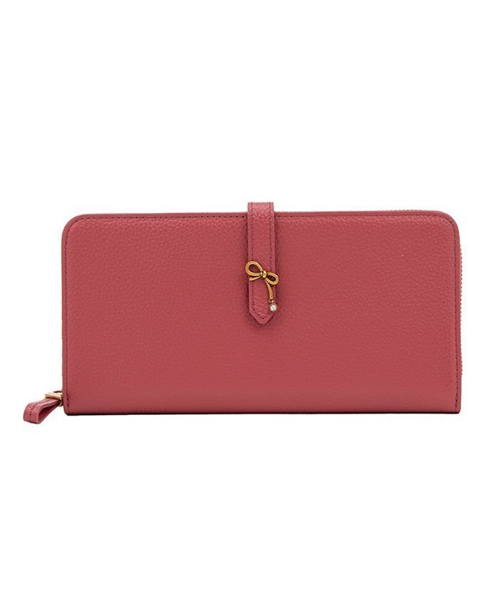 【クイーポ/KUIPO】のランバン オン ブルー LANVIN en Bleu リュバン ラウンド長財布 インテリア・キッズ・メンズ・レディースファッション・服の通販 founy(ファニー) 　ファッション　Fashion　レディースファッション　Fashion for Women　ミニ財布・二つ折り財布　Wallets & Card Cases　コンパクト　Compact, Small Size　ビジュー　Bijou, Jewel-like Accent　モチーフ　Motif, Design Theme　ラウンド　Round, Round Neck　リボン　Ribbon, Bow　財布　Wallet, Purse　ピンク|ID: prp329100004831488 ipo3291000000035177291