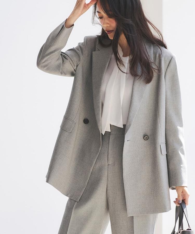 【リフレクト/Reflect】の【単品使いOK◎/ライトアウター/セットアップ可】リラクシーメランジジャケット インテリア・キッズ・メンズ・レディースファッション・服の通販 founy(ファニー) 　ファッション　Fashion　レディースファッション　Fashion for Women　アウター　Coat / Outerwear Collection　レディースジャケット・軽アウター　Jackets　シェイプ　Shape, Slim Fit　ジャケット　Jacket, Outerwear　スマート　Smart, Elegant　スーツ　Suit, Formalwear　セットアップ　Set-Up, Coordinated Outfit　ドレープ　Drape, Draping Fabric　フラップ　Flap, Flap Pocket　ポケット　Pocket, Pocket Detail　羽織　Haori, Light Jacket　ライトグレー|ID: prp329100004831489 ipo3291000000035177295