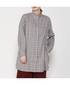 【クロコダイル/CROCODILE】の起毛 襟フリル チェックチュニック 人気、トレンドファッション・服の通販 founy(ファニー) ファッション Fashion レディースファッション Fashion for Women トップス・カットソー Cut & Sew Tops エレガント 上品 Elegant チェック Check, Plaid, Tartan チュニック Tunic, Long Top フリル Frill, Ruffle |ID:prp329100004831520