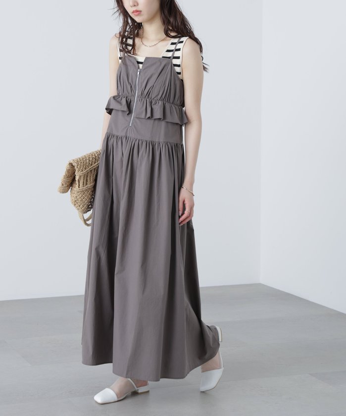 【フリーズマート/FREE'S MART】のペプラムキャミティアードワンピース インテリア・キッズ・メンズ・レディースファッション・服の通販 founy(ファニー) https://founy.com/ ファッション Fashion レディースファッション Fashion for Women ワンピース Dresses キャミワンピース Cami Dress, Slip Dress サマー Summer, Summer Style タイプライター Typewriter Fabric, Crisp Cotton ドレス Dress, One-Piece ノースリーブ Sleeveless, No-Sleeve フロント Front, Front Design ペプラム Peplum, Flared Hem 夏 Summer |ID: prp329100004831541 ipo3291000000035177926