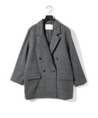 【マーコート/MARcourt】のMIDIUMISOLID for Ladies ダブルブレストツイードジャケット 人気、トレンドファッション・服の通販 founy(ファニー) ファッション Fashion レディースファッション Fashion for Women アウター Coat / Outerwear Collection レディースジャケット・軽アウター Jackets クラシカル Classical, Vintage-Inspired ジャケット Jacket, Outerwear スリット Slit, Slit Detail ツイード Twill, Twill Weave テーラード Tailored, Tailored Fit バランス Balance, Style Balance ビッグ Big, Oversized フロント Front, Front Design ポケット Pocket, Pocket Detail ミドル Middle Length, Mid Height エレガント 上品 Elegant 長袖 Long Sleeve, Full Sleeve thumbnail グレー|ID: prp329100004831542 ipo3291000000035177936