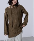 【フリーズマート/FREE'S MART】のモヘヤ混タイ付きルーズミニワンピース カーキ|ID: prp329100004831547 ipo3291000000035178086