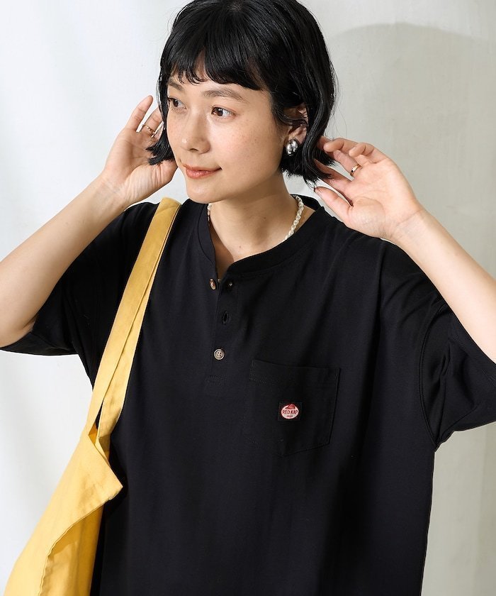 【フリークスストア/FREAK'S STORE】の別注 ヘンリーネックワンピース 25SS インテリア・キッズ・メンズ・レディースファッション・服の通販 founy(ファニー) 　ファッション　Fashion　レディースファッション　Fashion for Women　ワンピース　Dresses　2025年　2025　2025春夏・S/S　Spring/Summer 2025 SS25　シンプル　Simple, Minimal　スペシャル　Special, Limited Edition　ベーシック　Basic, Essential　ボーダー　Border, Stripe　ポケット　Pocket, Pocket Detail　別注　Limited Edition, Custom Order　夏　Summer　旅行　Travel　S/S・春夏　SS, Spring/Summer, Warm Season　ブラック|ID: prp329100004831550 ipo3291000000035178134