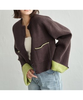 【ノッチ/notch】のアルパカタッチバイカラーカーディガン 人気、トレンドファッション・服の通販 founy(ファニー) ファッション Fashion レディースファッション Fashion for Women トップス・カットソー Cut & Sew Tops カーディガン・羽織り Layered Style Cardigans カーディガン Cardigan, Knitwear シンプル Simple, Minimal ボトム Bottoms, Lower Wear ロング Long, Long-Length ワイド Wide, Wide Fit |ID:prp329100004831563