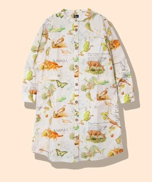 【ゴースローキャラバン/go slow caravan】のオリジナル総柄Ptノーカラーシャツワンピース (WOMENS) インテリア・キッズ・メンズ・レディースファッション・服の通販 founy(ファニー) https://founy.com/ ファッション Fashion レディースファッション Fashion for Women ワンピース Dresses シャツワンピース / 1枚で着映えコーデ Shirt Dresses ポケット Pocket, Pocket Detail 夏 Summer 春 Spring S/S・春夏 SS, Spring/Summer, Warm Season 羽織 Haori, Light Jacket |ID: prp329100004831564 ipo3291000000035178299