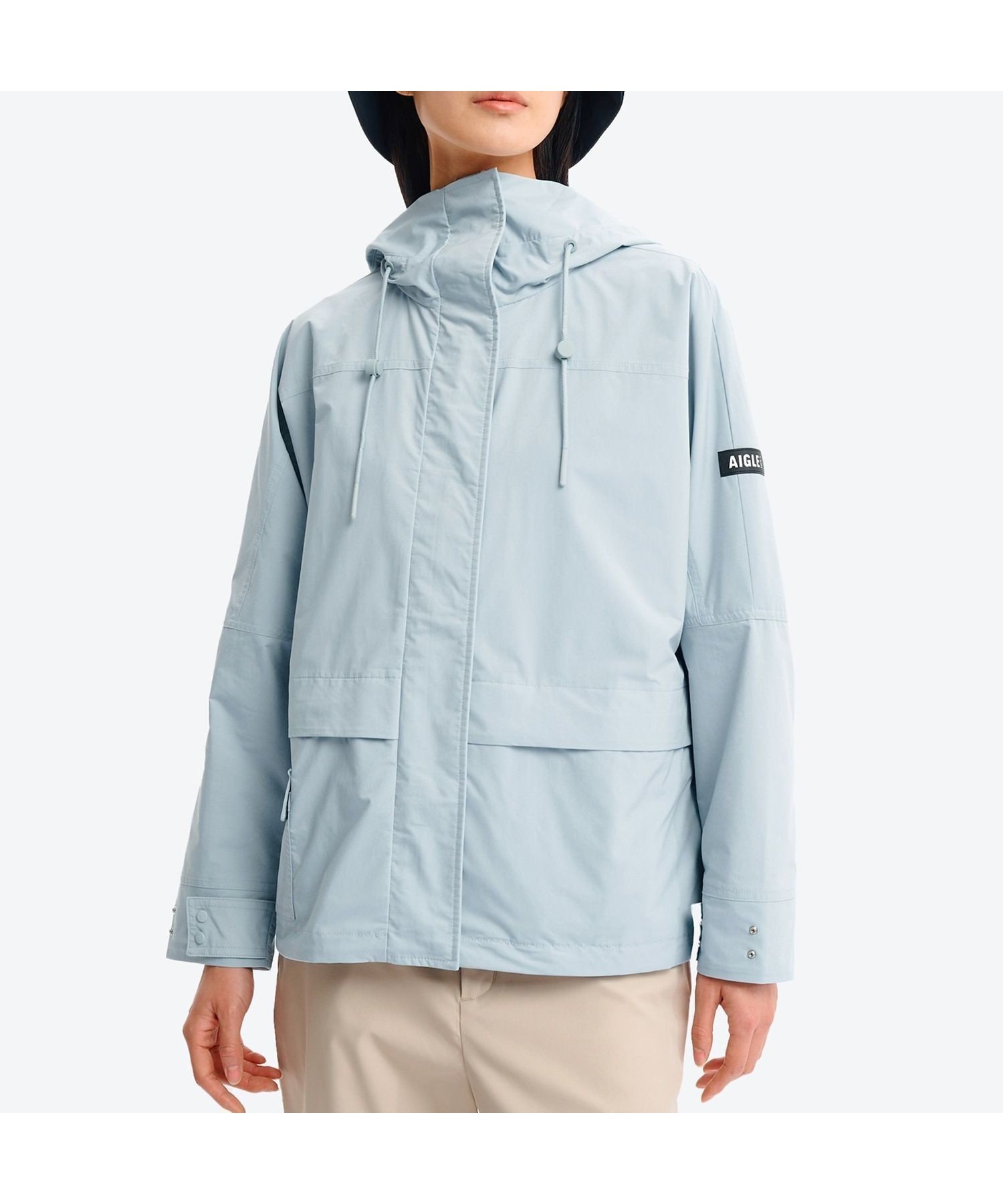 【エーグル/AIGLE】の撥水 ソロテックス ジャケット インテリア・キッズ・メンズ・レディースファッション・服の通販 founy(ファニー) 　ファッション　Fashion　レディースファッション　Fashion for Women　アウター　Coat / Outerwear Collection　レディースジャケット・軽アウター　Jackets　ジャケット　Jacket, Outerwear　ドローコード　Drawcord, Drawstring Cord　フラップ　Flap, Flap Pocket　ポケット　Pocket, Pocket Detail　ライトブルー|ID: prp329100004831571 ipo3291000000035178420