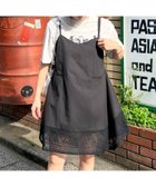 【フューティアランド/futier land】の裾レースキャミワンピース ブラック|ID: prp329100004831574 ipo3291000000035178442