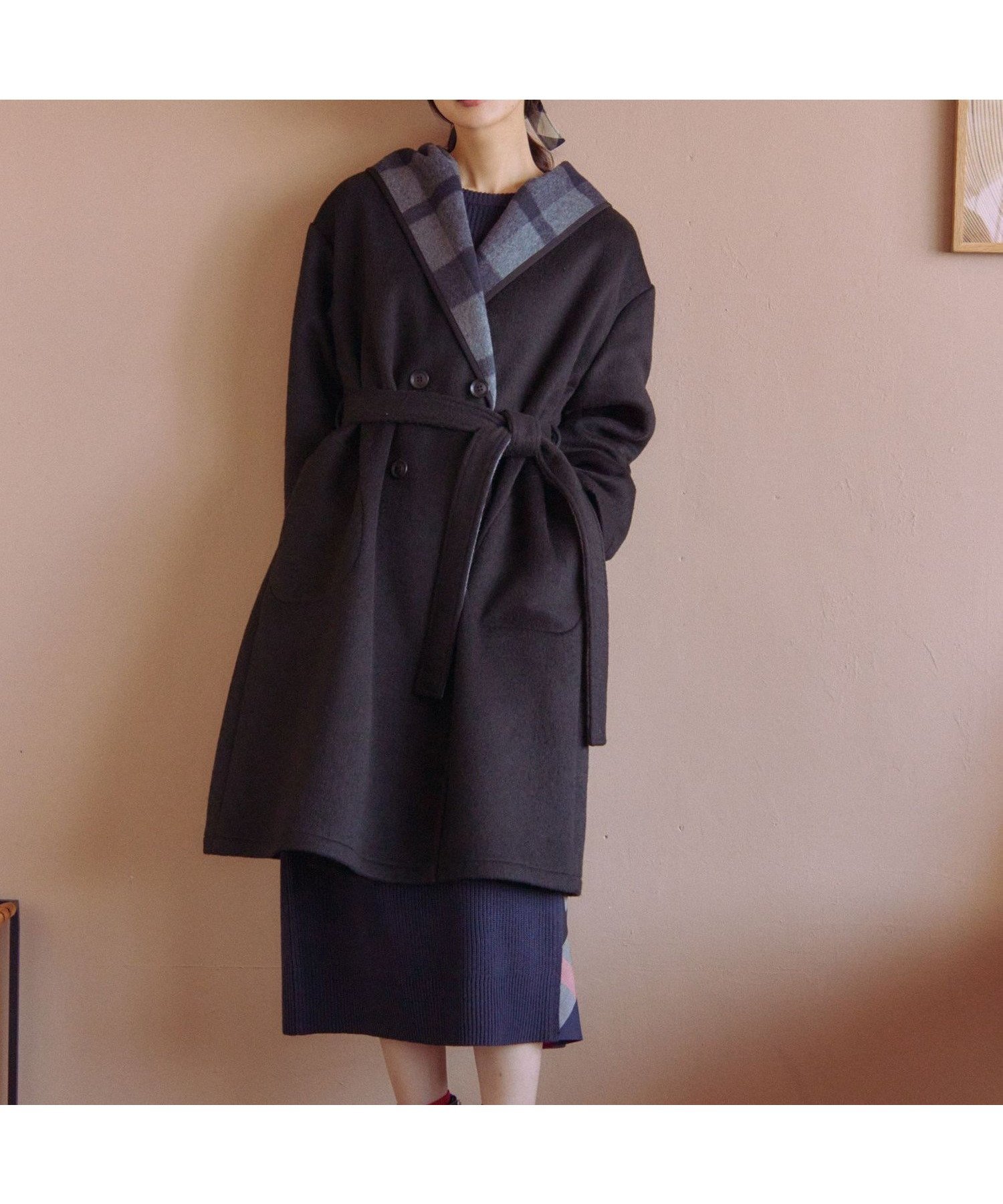 【ブルーレーベル クレストブリッジ/BLUE LABEL CRESTBRIDGE】のフーディーロングコート インテリア・キッズ・メンズ・レディースファッション・服の通販 founy(ファニー) ファッション Fashion レディースファッション Fashion for Women アウター Coat / Outerwear Collection コート・ロングコート・ピーコート Long Coats, Peacoats & More シンプル Simple, Minimal トレンド Trend, Trending Now ロング Long, Long-Length エレガント 上品 Elegant チャコールグレー|ID: prp329100004831579 ipo3291000000035178500