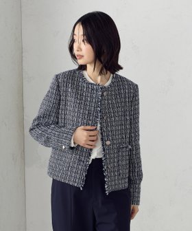 【コムサイズム/COMME CA ISM】のファンシーツイード クロップドジャケット 人気、トレンドファッション・服の通販 founy(ファニー) ファッション Fashion レディースファッション Fashion for Women アウター Coat / Outerwear Collection レディースジャケット・軽アウター Jackets オケージョン Occasion Wear コンパクト Compact, Small Size ツイード Twill, Twill Weave デニム Denim, Jeans Material ファブリック Fabric, Textile フリンジ Fringe, Tassel ボトム Bottoms, Lower Wear ポケット Pocket, Pocket Detail ミックス Mix, Mixed Style メタル Metal, Metal Parts 春 Spring |ID:prp329100004831581