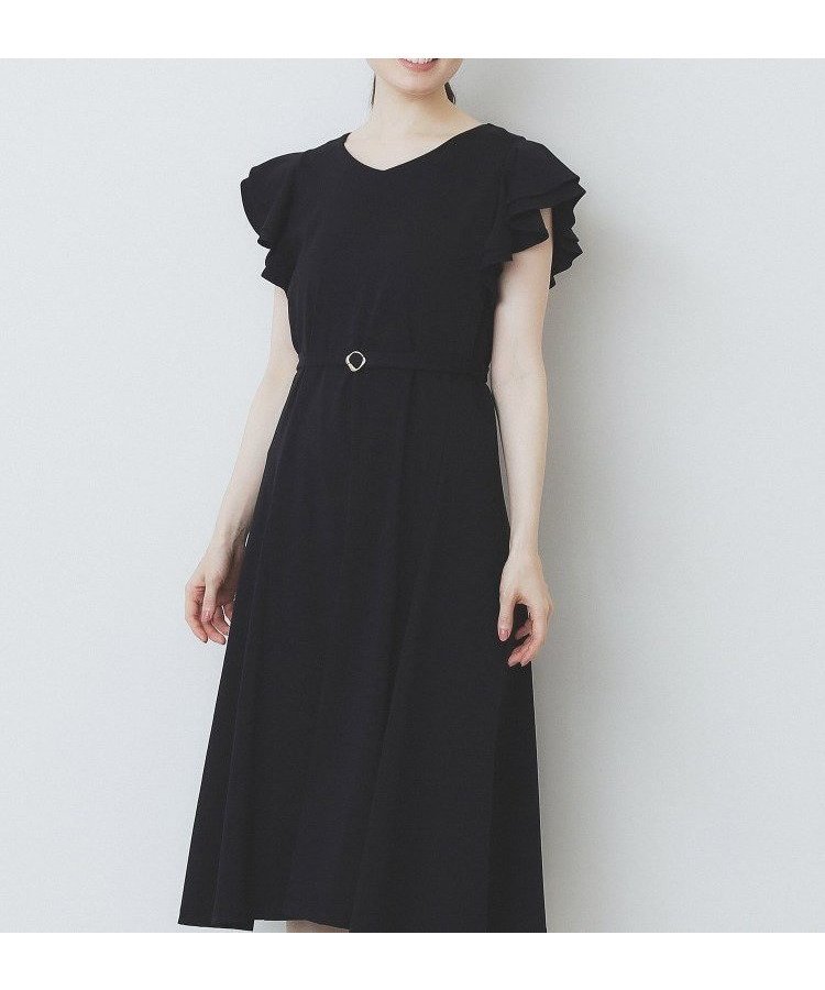 【インデックス/INDEX】の《5色展開/S-LLサイズ》シルケットVネックフレアワンピース【接触冷感/UVケア/洗濯機洗い可】 インテリア・キッズ・メンズ・レディースファッション・服の通販 founy(ファニー) 　ファッション　Fashion　レディースファッション　Fashion for Women　ワンピース　Dresses　洗える　Machine Washable　シルケット　Silket, Silky Cotton　シンプル　Simple, Minimal　スマート　Smart, Elegant　ダブル　Double, Double-Breasted　デコルテ　Décolleté, Neckline　フェミニン　Feminine, Girly　フォーマル　Formal, Dressy　フレア　Flare, Flared　ポケット　Pocket, Pocket Detail　リラックス　Relax, Relaxed Fit　夏　Summer　エレガント 上品　Elegant　ネイビー|ID: prp329100004831589 ipo3291000000035178624