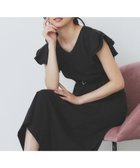 【インデックス/INDEX】の《5色展開/S-LLサイズ》シルケットVネックフレアワンピース【接触冷感/UVケア/洗濯機洗い可】 ブラック|ID: prp329100004831589 ipo3291000000035178626