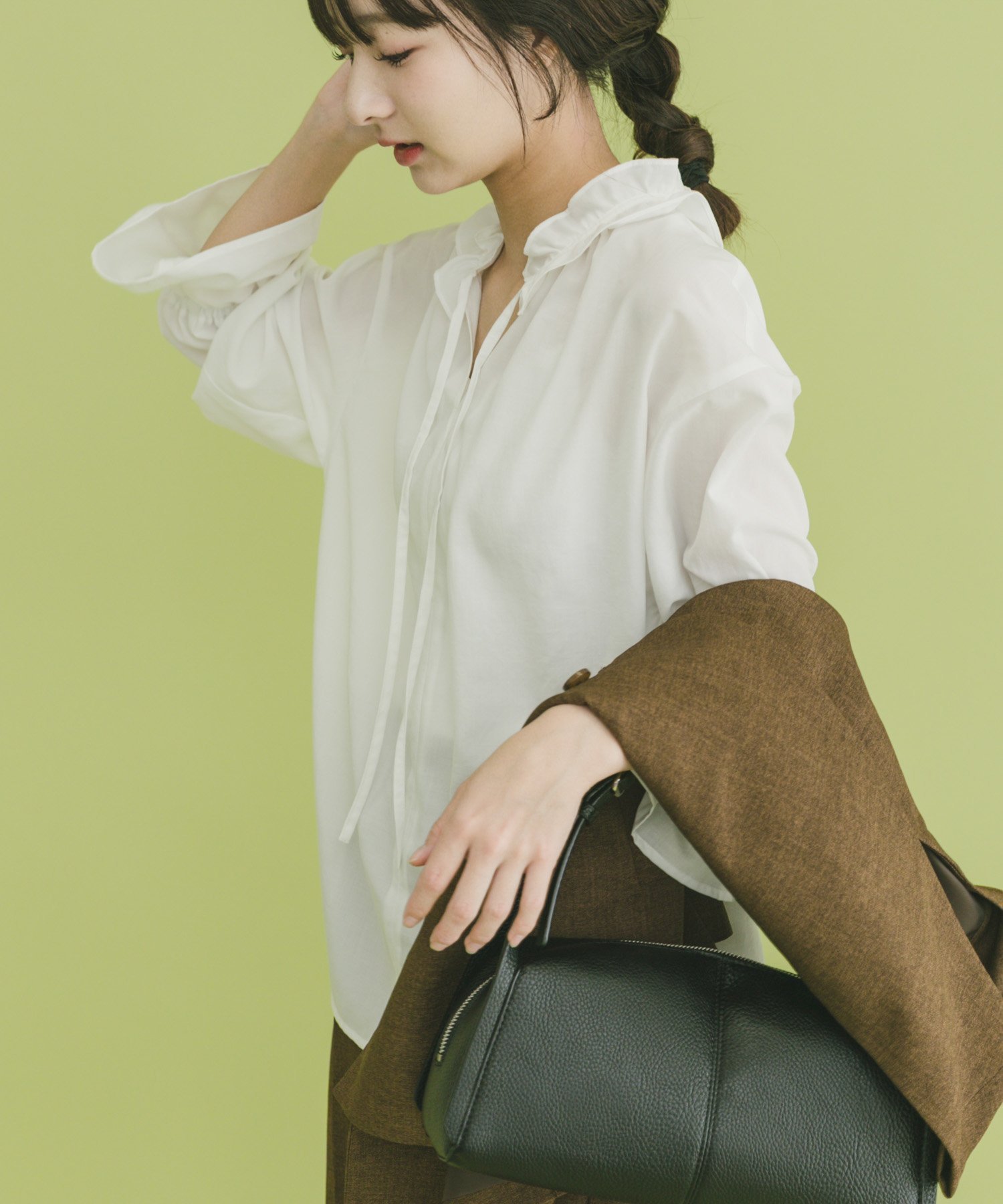 【アイテムズアーバンリサーチ/ITEMS URBAN RESEARCH】のフリルカラープルブラウス 人気、トレンドファッション・服の通販 founy(ファニー) 　ファッション　Fashion　レディースファッション　Fashion for Women　トップス・カットソー　Cut & Sew Tops　シャツ・ブラウス・オフィスカジュアル　Elegant Blouses & Button-Ups　2026年　2026　インナー　Innerwear　ギャザー　Gathered, Ruffled　スウェット / スエット　Sweatshirt, Sweatwear　トレンド　Trend, Trending Now　フリル　Frill, Ruffle　リボン　Ribbon, Bow　エレガント 上品　Elegant　夏　Summer　S/S・春夏　SS, Spring/Summer, Warm Season　 other-1|ID: prp329100004831590 ipo3291000000035178627