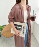 【アンドミー/andme】のバンドカラー フレア 長袖 シャツ ワンピース ライトブラウン|ID: prp329100004831591 ipo3291000000035178635