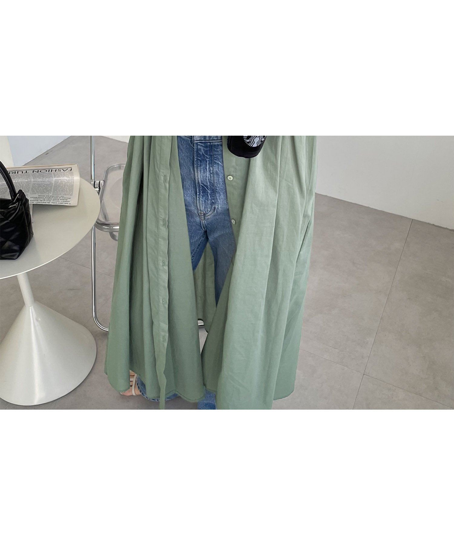 【アンドミー/andme】のバンドカラー フレア 長袖 シャツ ワンピース インテリア・キッズ・メンズ・レディースファッション・服の通販 founy(ファニー) 　ファッション　Fashion　レディースファッション　Fashion for Women　ワンピース　Dresses　シャツワンピース / 1枚で着映えコーデ　Shirt Dresses　ギャザー　Gathered, Ruffled　人気　Popular, Best Seller　長袖　Long Sleeve, Full Sleeve　フェミニン　Feminine, Girly　フレア　Flare, Flared　フロント　Front, Front Design　ペチコート　Petticoat, Underskirt　ポケット　Pocket, Pocket Detail　おすすめ　Recommended / Our Picks　エレガント 上品　Elegant　ミント|ID: prp329100004831591 ipo3291000000035178640