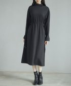 【セゾンドパピヨン/SAISON DE PAPILLON】のウエストドローストリング裏起毛ワンピース ブラック|ID: prp329100004831595 ipo3291000000035178698