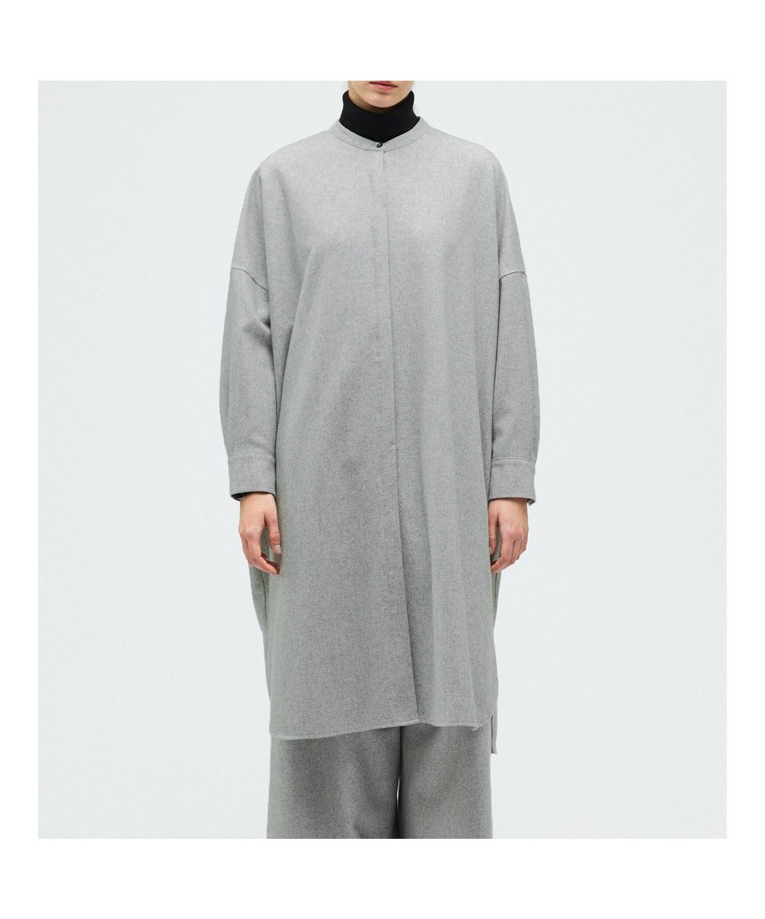 【マーコート/MARcourt】のmizuiro ind ウールブレンドスタンドカラーシャツワンピース 人気、トレンドファッション・服の通販 founy(ファニー) 　ファッション　Fashion　レディースファッション　Fashion for Women　ワンピース　Dresses　シャツワンピース / 1枚で着映えコーデ　Shirt Dresses　ウォーム　Warm Fabric　スリット　Slit, Slit Detail　セットアップ　Set-Up, Coordinated Outfit　ベーシック　Basic, Essential　ポケット　Pocket, Pocket Detail　無地　Plain, Solid Color　長袖　Long Sleeve, Full Sleeve　 other-1|ID: prp329100004831613 ipo3291000000035178942