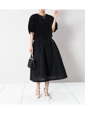 【ヴァン/Vin】のフリンジチュールトップス シアーメッシュスカートセットアイテム 人気、トレンドファッション・服の通販 founy(ファニー) ファッション Fashion レディースファッション Fashion for Women スカート Skirts おすすめ Recommended / Our Picks デニム Denim, Jeans Material フレア Flare, Flared リボン Ribbon, Bow |ID:prp329100004831616